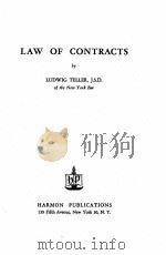 LAW OF CONTRACTS   1948  PDF电子版封面    LUDWIG TELLER 
