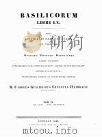 BASILICORUM LIBRI LX POST ANNIBALIS FABROTI CURAS OPE CODD TOM IV   1926  PDF电子版封面     