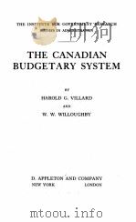THE CANADIAN BUDGETARY SYSTEM（1918 PDF版）