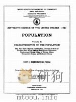POPULATION 1940 VOLUME II PART 6   1943  PDF电子版封面     