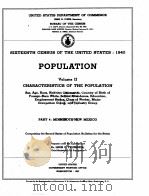 POPULATION 1940 VOLUME II PART 4   1943  PDF电子版封面     