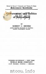 GOVERNMENT AND POLITICS OF SWITZERLAND（1927 PDF版）