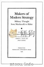 MAKERS OF MODERN STRATEGY   1948  PDF电子版封面    EDWARD MEAD EARLE 