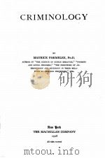 CRIMINOLOGY   1918  PDF电子版封面    MAURICE PARMELEE 