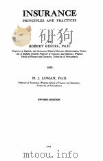 INSURANCE PRINCIPLES AND PRACTICES REVISED EDITION   1933  PDF电子版封面     
