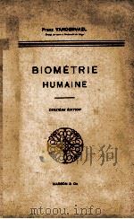 BIOMETRIE HUMAINE DEUXIEME EDITION     PDF电子版封面     