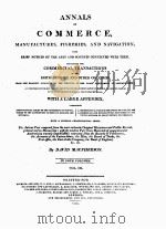 ANNALS OF COMMERCE VOLUME III   1805  PDF电子版封面     