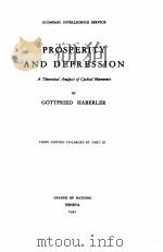 PROSPERITY AND DEPRESSION   1941  PDF电子版封面     