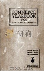 COMMERCE YEARBOOK 1929 VOLUME II-FOREIGN COUNTRIES（1929 PDF版）
