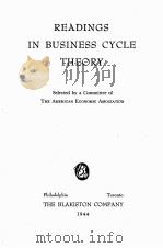 READINGS IN BUSINESS CYCLE THEORY   1944  PDF电子版封面    A COMMITTEE OF THE AMERICAN EC 