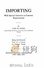 IMPORTING   1916  PDF电子版封面    CARL W. STERN 