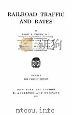 RAILROAD TRAFFIC AND RATES VOLUME I（1923 PDF版）