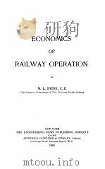 ECONOMICS OF RAILWAY OPERATION（1908 PDF版）