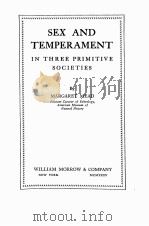 SEX AND TEMPERAMENT IN THREE PRIMITIVE SOCIETIES（1935 PDF版）