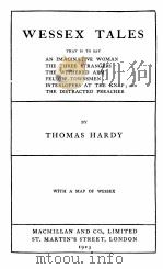 WESSEX TALES   1923  PDF电子版封面    THOMAS HARDY 