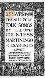 ESSAYS IN THE STUDY OF FOLK-SONGS（ PDF版）