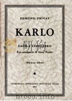 KARLO   1957  PDF电子版封面    EDMOND PRIVAT 
