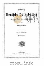 DEUTSCHEN VOLKERSBUCHER VOLUME II     PDF电子版封面    SCHWAB UND KLEE 