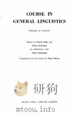 Course in Ceneral Linguistics   1960  PDF电子版封面     