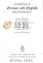 CASSELL‘S GERMAN AND ENGLISH DICTIONARY   1956  PDF电子版封面    KARL BREUL 