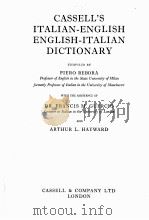 CASSELL‘S ITALIAN-ENGLISH ENGLISH-ITALIAN DICTIONARY（1958 PDF版）