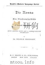 DIE NONNA WITH ENGLISH NOTES AND A GERMAN-ENGLISH VOCABULARY（1897 PDF版）