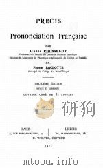 PRONONCIATION FRANCAISE DEUXIEME EDITION   1913  PDF电子版封面     
