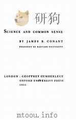 SCIENCE AND COMMON SENSE（1951 PDF版）