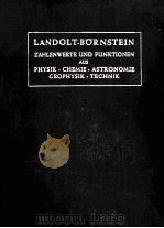 LANDOLT-BORNSTEIN BAND III ASTRONOMIE UND GEOPHYSIK   1952  PDF电子版封面    SECHSTE AUFLAGE 