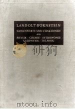 LANDOLT-BORNSTEIN BAND I ATOM-UND MOLEKULARPHYSIK TEIL 3 MOLEKELN II（1951 PDF版）