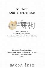 SCIENCE AND HYPOTHESIS（1905 PDF版）