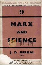 MARX AND SCIENCE   1952  PDF电子版封面    J.D. BERNAL 