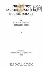 PHILOSOPHY AND THE CONCEPTS OF MODERN SCIENCE（1935 PDF版）