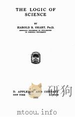 THE LOGIC OF SCIENCE   1931  PDF电子版封面    HAROLD R. SMART 