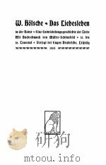 W. BOLSCHE LIEBESLEBEN IN DER NATUR   1954  PDF电子版封面     