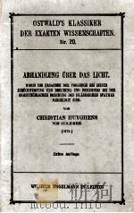 ABHANDLUNG UBER DAS LICHT   1913  PDF电子版封面     