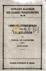 CHEMISCHE UNTERSUCHUNGEN UBER DIE VEGETATION（1890 PDF版）