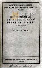 EXPERIMENTAL-UNTERSUCHUNGEN UBER ELEKTRIZITAT IX BIS SI REIHE   1901  PDF电子版封面     
