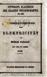 EXPERIMENTAL-UNTERSUCHUNGEN UBER ELEKTRICITAT   1902  PDF电子版封面     