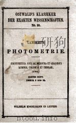 PHOTOMETRIE THEIL I UND IL   1892  PDF电子版封面     