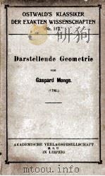 DARSTELLENDE GEOMETRIE   1900  PDF电子版封面    GASPARD MONGE 