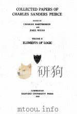 COLLECTED PAPERS OF CHARLES SANDERS PEIRCE VOLUME II ELEMENTS OF LOGIC（1932 PDF版）