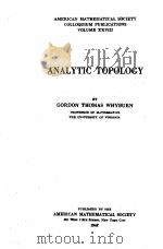 ANALYTIC TOPOLOGY   1942  PDF电子版封面     