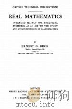 REAL MATHEMATICS   1922  PDF电子版封面    ERNEST G. BECK 