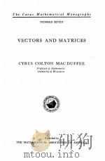 VECTORS AND MATRICES   1943  PDF电子版封面     