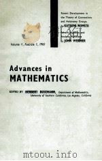 ADVANCES IN MATHEMATICS VOLUME 1（1961 PDF版）