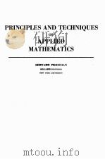 PRINCIPLES AND TECHNIQUES OF APPLIED MATHEMATICS   1956  PDF电子版封面     