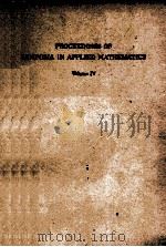 PROCEEDINGS OF SYMPOSIA IN APPLIED MATHEMATICS VOLUME IV FLUID DYNAMICS   1953  PDF电子版封面     