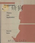 MANAGEMENT:THEORY AND APPLICATION   1983  PDF电子版封面  0256028397   