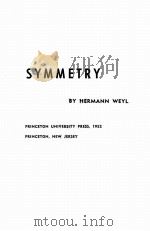 SYMMETRY   1952  PDF电子版封面    HERMANN WEYL 